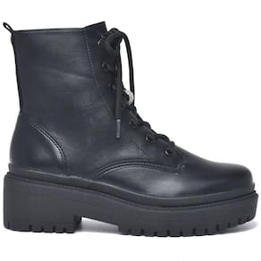 Bota Coturno Feminino Casual FlatForm Passador com Strass Via Marte 23-1001