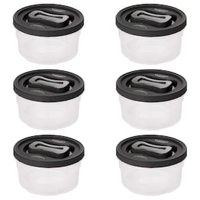 Pote de plástico Clic rosca 1,4 litros com 6 unidades Plasutil ref.13891