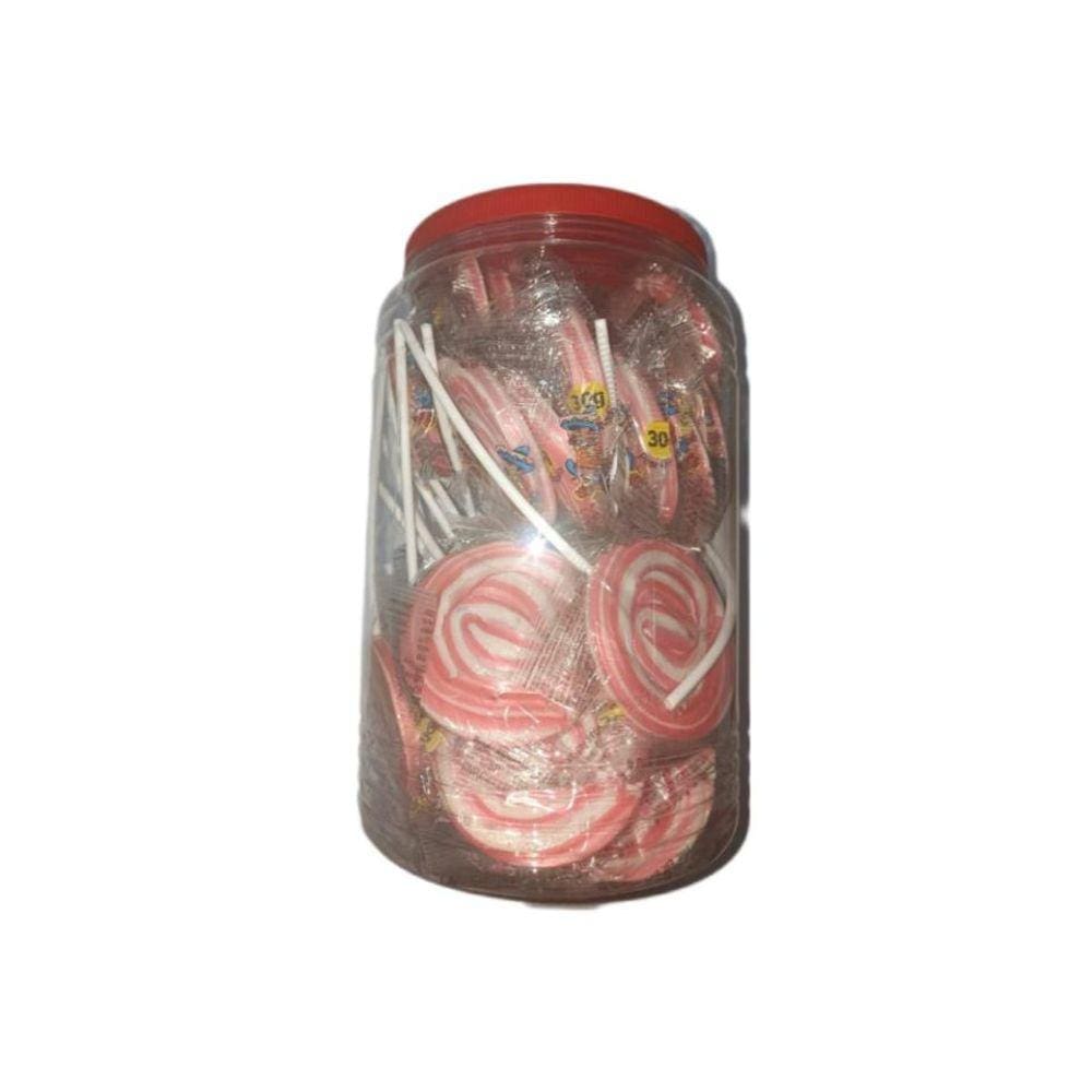 Pirulito Psicodélico Chaves Rosa e Branco 30g C/30 Un