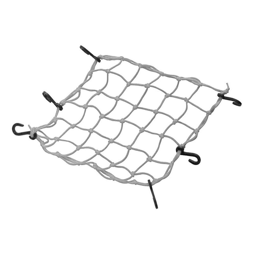 Rede Elástica Aranha Moto Capacete Bagageiro 35 x 35cm Cinza