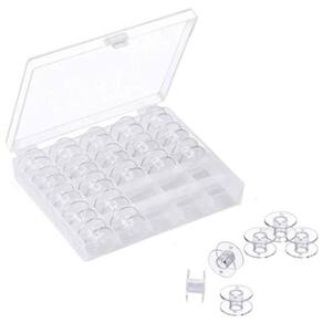 Estojo Com 25 Bobinas Altas Transparentes para Máquina Doméstica 707800