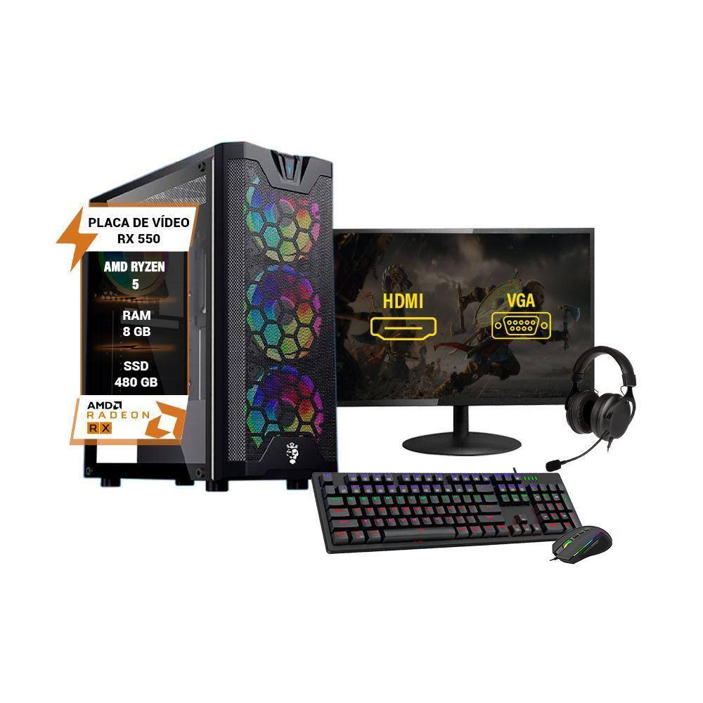 Pc gamer ryzen 5 2400g  Black Friday Casas Bahia