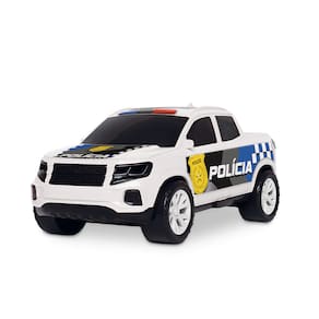 Carrinho Brinquedo Pickup Polícia Samba Toys +3 Branca