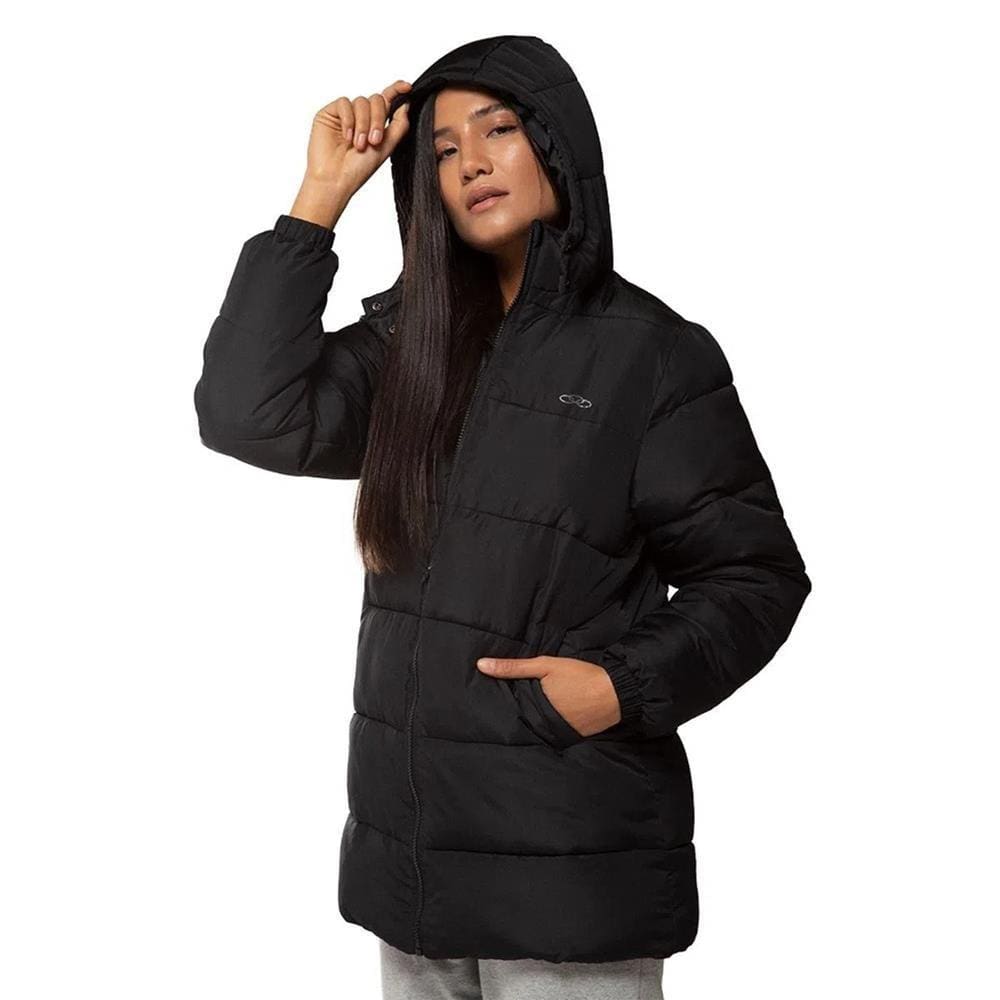 Jaqueta Puff Olympikus Feminino Com Bolso e Capuz Conforto