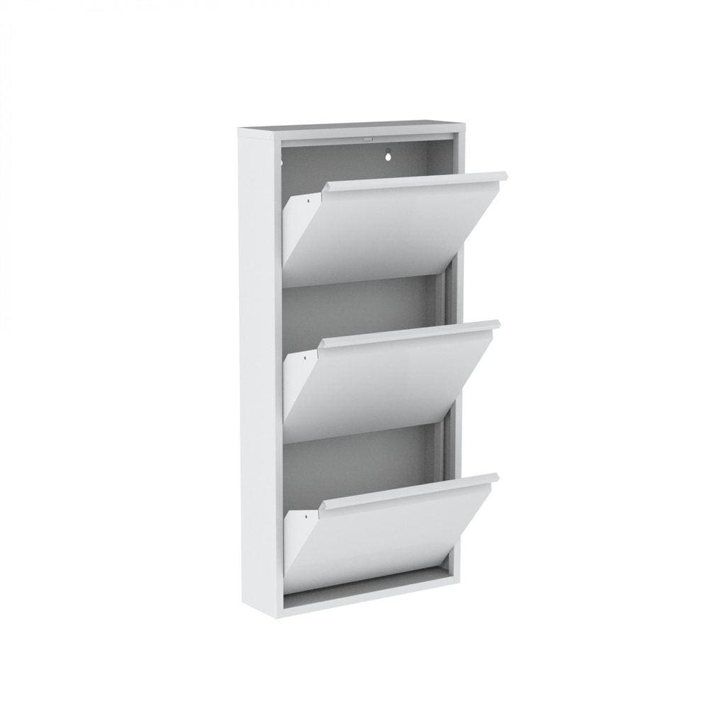 Sapateira Aço 3 Gavetas Branco