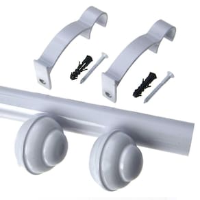 Kit Varão de Cortina Barcelona 19mm 2,00m Bola Couselo Branco