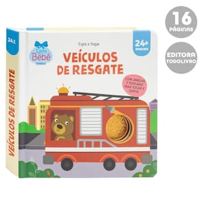 Livro Para Bebê Espie E Toque Veículos De Resgate