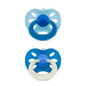 Kit 2 Chupetas Extra Air Brilha No Escuro 6m+ Azul - Lillo
