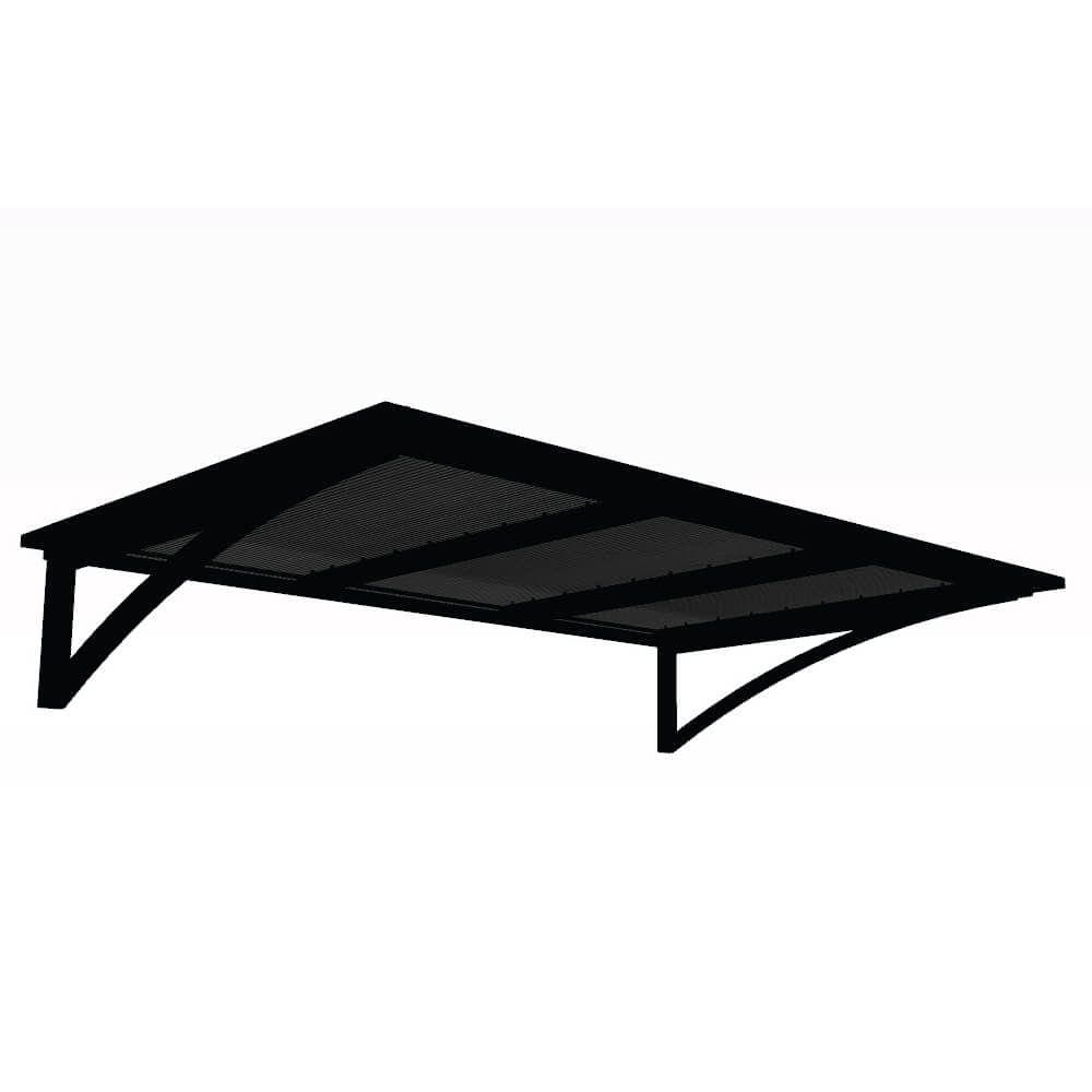Toldo Fixo em Policarbonato Alveolar Fume - 1,50m x 1,20m
