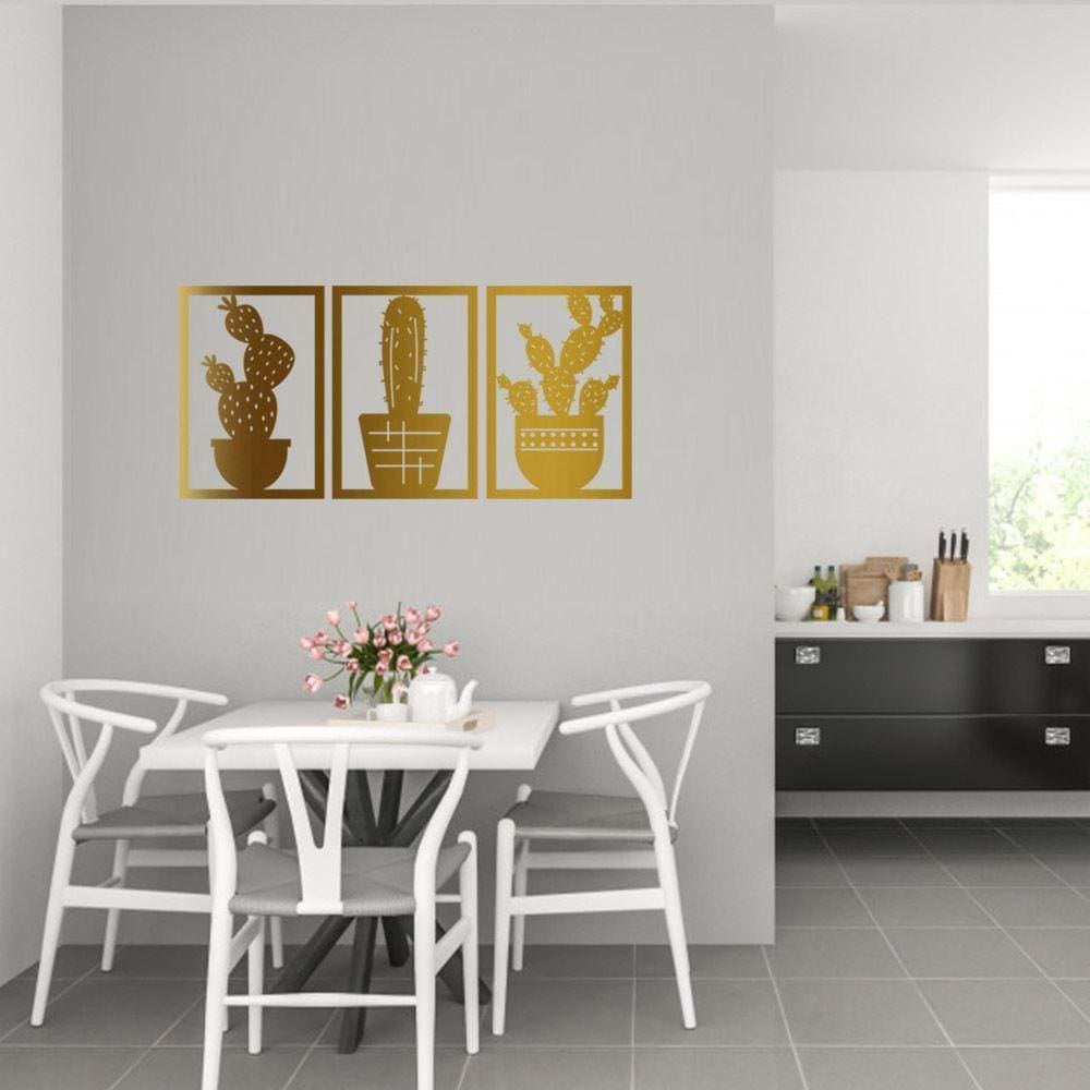 Quadro decorativo quarto desenho cactos - Conspecto