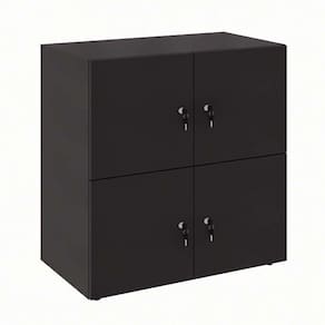 armário locker duplo module 4 pt preto