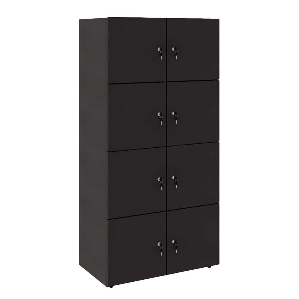 armário locker duplo module 8 pt preto