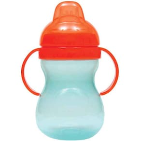 Copo infantil com alça 350 ml Buba Baby - Laranja e verde