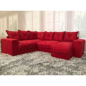 Sofá Canto Vermelho 608 Áustria