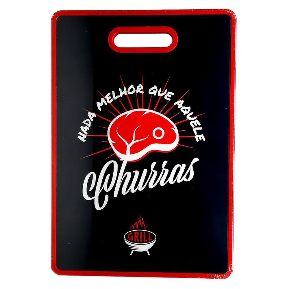 Tábua para Churrasco em Plástico Nada Melhor que Aquele Churras 42,5cm FXH-588 - Homeflex