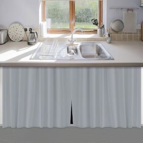 CORTINA DE PIA COZINHA CINZA 100% PVC ANTIMOFO 138X80cm