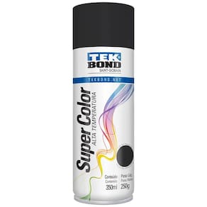Tinta Spray Alta Temperatura Preto Fosco 350ml / 250g