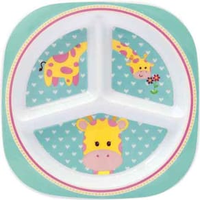 Prato infantil com divisória Girafa Buba Baby