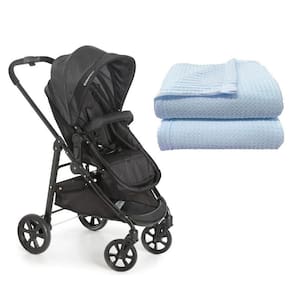 Carrinho De Bebê Olympus New Black Com Manta Donna Laço Bebê