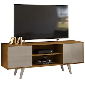 Bancada Rack TV 55 Polegadas 136cm 3951 Fenddi Naturale Madetec