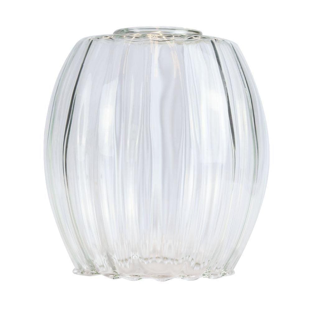 Vidro De Reposição Taschibra Pendente Lustre Badih P Canelado Transparente