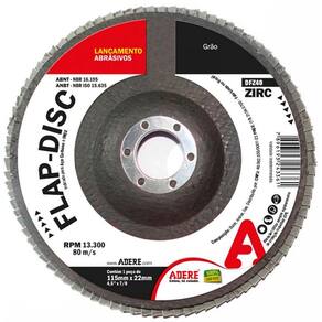 Disco Lixa FLAP Zirconio 115MM Azul Adere DFZ40