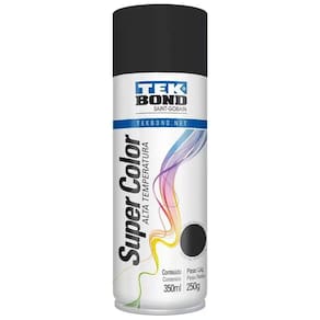 Tinta Spray Alta Temperatura Preto Brilhante 350ml / 250g