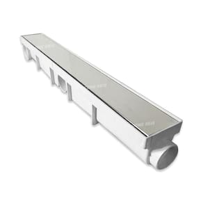 Ralo Linear 6x50 Inox modelo Oculta Coletor Branco Sequencial Saídas de 40mm