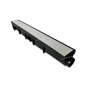Ralo Linear 6x50 Inox modelo Oculta Coletor Preto Sequencial Saídas de 40mm