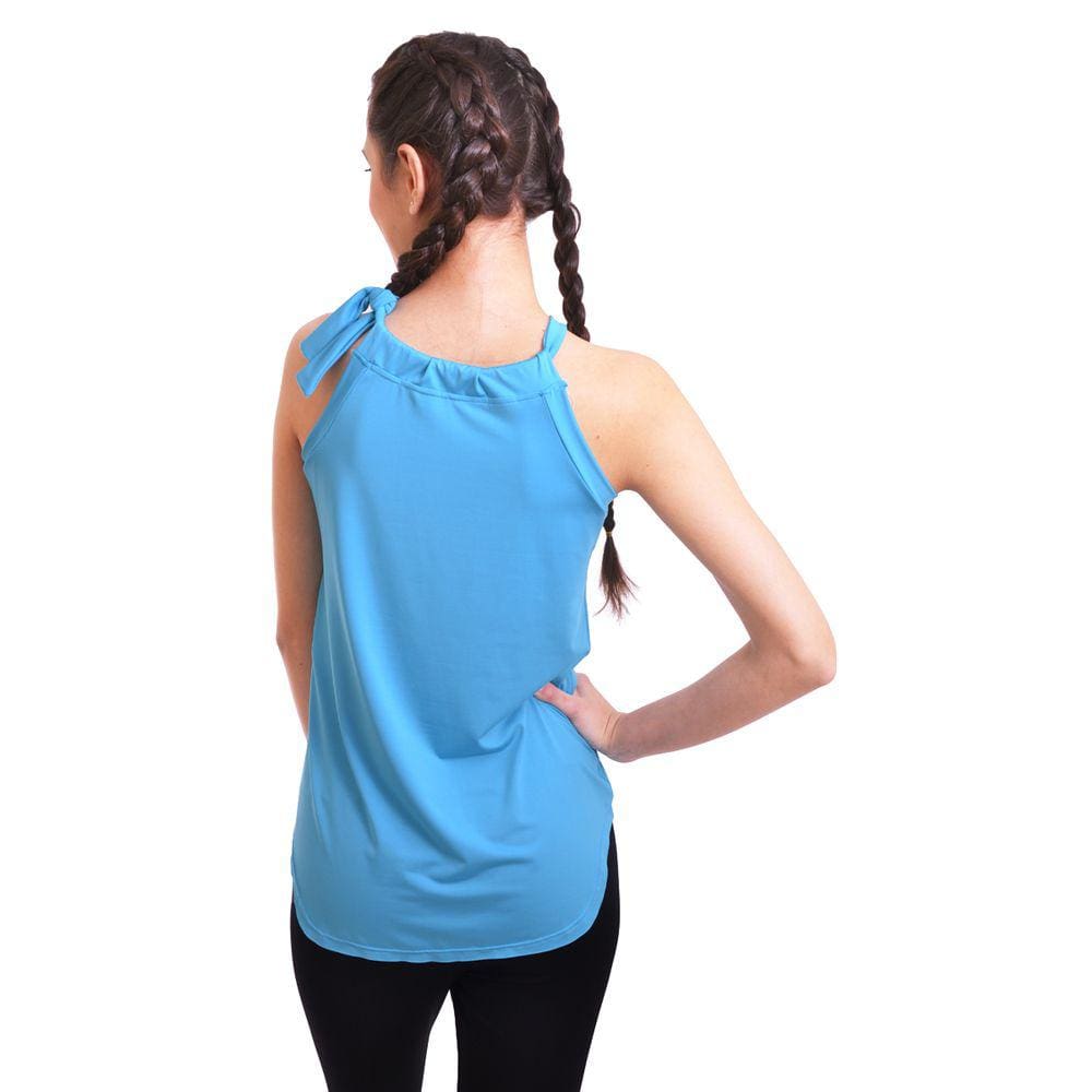 Regata Feminina Fitness Azul Viscolycra com Proteção UV PP