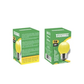 Lâmpada Incandescente Taschibra Bolinha 15w 110v Amarela