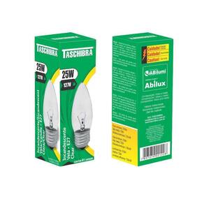 Lâmpada Incandescente Taschibra Vela Clara 25w E27 110v