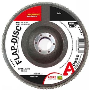 Disco Lixa FLAP Zirconio 180MM Azul Adere DFZ120