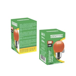 Lâmpada Incandescente Taschibra Bolinha 15w 110v Laranja