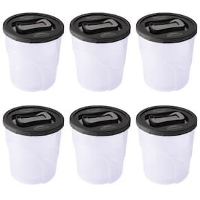 Pote de plástico Clic rosca 7,6 litros com 6 unidades Plasutil ref.13896