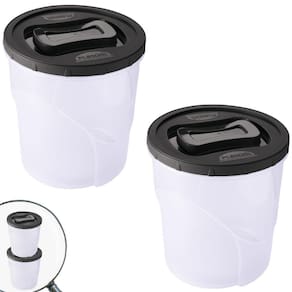 Pote de plástico Clic rosca 7,6 litros com 2 unidades Plasutil ref.13896