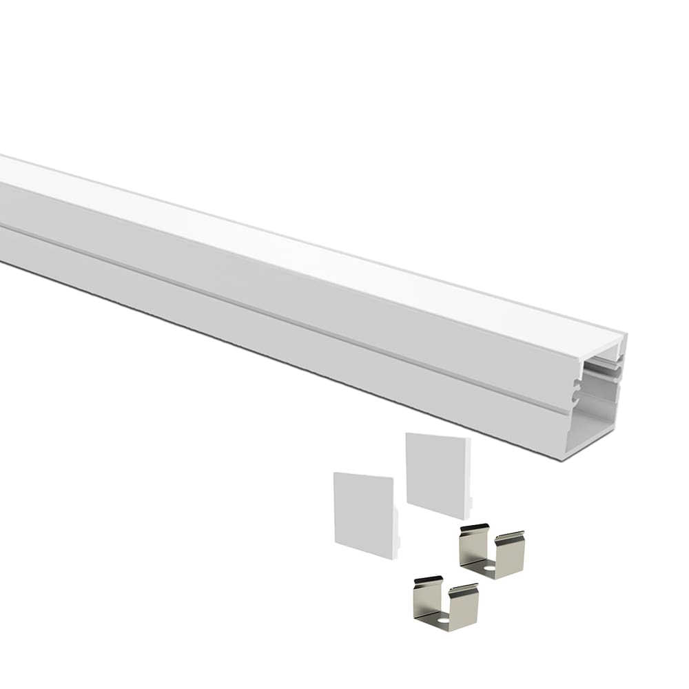 Perfil de Sobrepor Taschibra Para Fita de Led Apex 24 Com 1,5 Metros Branco