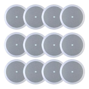 Kit 12 Arandelas JBL 6FR2R Redonda Branca - 25 Watts RMS