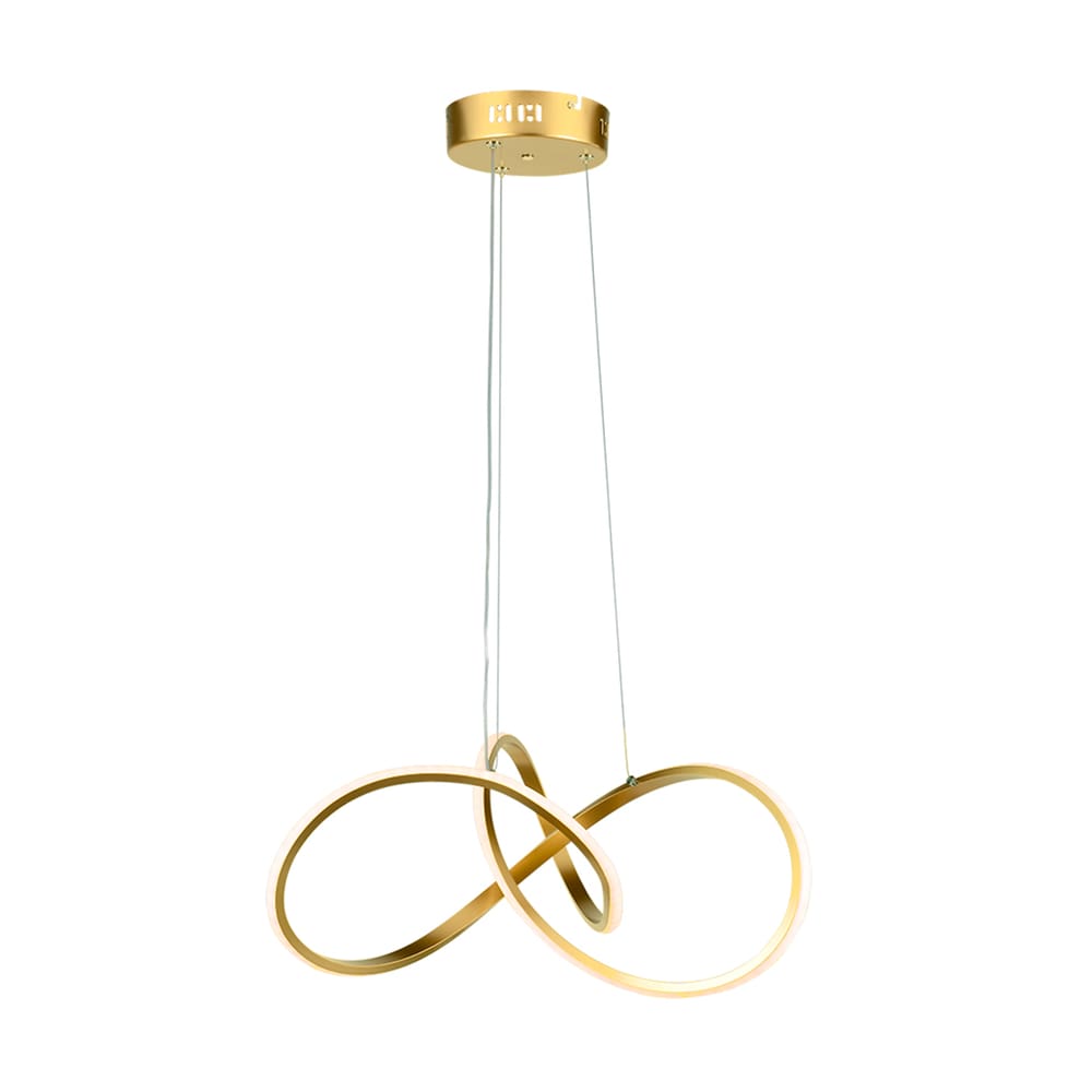 Lustre Pendente Taschibra Design Tóquio 30W Led 45cm Luz Quente 3000K Bivolt Ouro