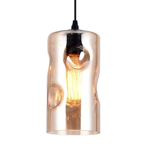 Lustre Pendente Taschibra Glade Âmbar E27 Bivolt