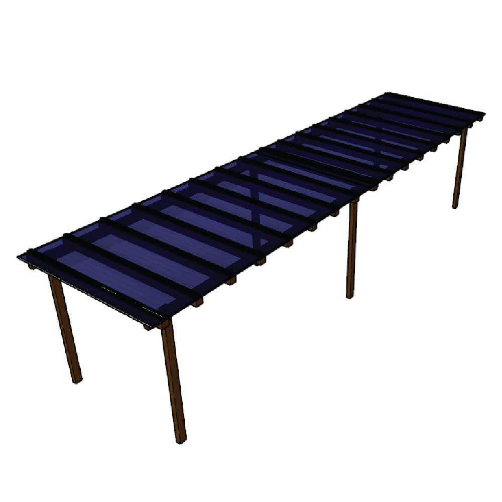 Cobertura Policarbonato Alveolar 8,00m x 3,00m - Azul 4mm