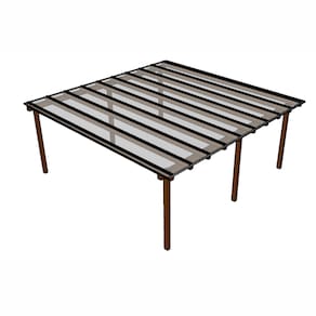 Cobertura Policarbonato Alveolar 6,00m x 6,00m - Cristal 6mm