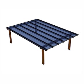 Cobertura Policarbonato Alveolar 4,00m x 6,00m - Azul 6mm