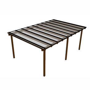 Cobertura Policarbonato Alveolar 6,00m x 4,00m - Cristal 6mm