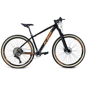 Bicicleta Aro 29 Ksw Xlt 12v Garfo com Trava K7 11/50 Freios Hidráulicos Kit 1x12 - Preto\Laranja