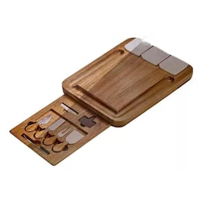 Conjunto Petisqueira De Madeira 17 Peças 38x29x5cm - Premium