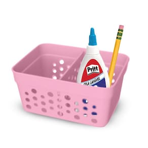 Cesto Mini Organizador C 1 Divisoria Mini Rosa Empilhável