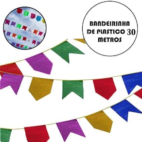 Jogo 3 pacotes 10 Metros Bandeirinha P/ Festa Junina Arraiá