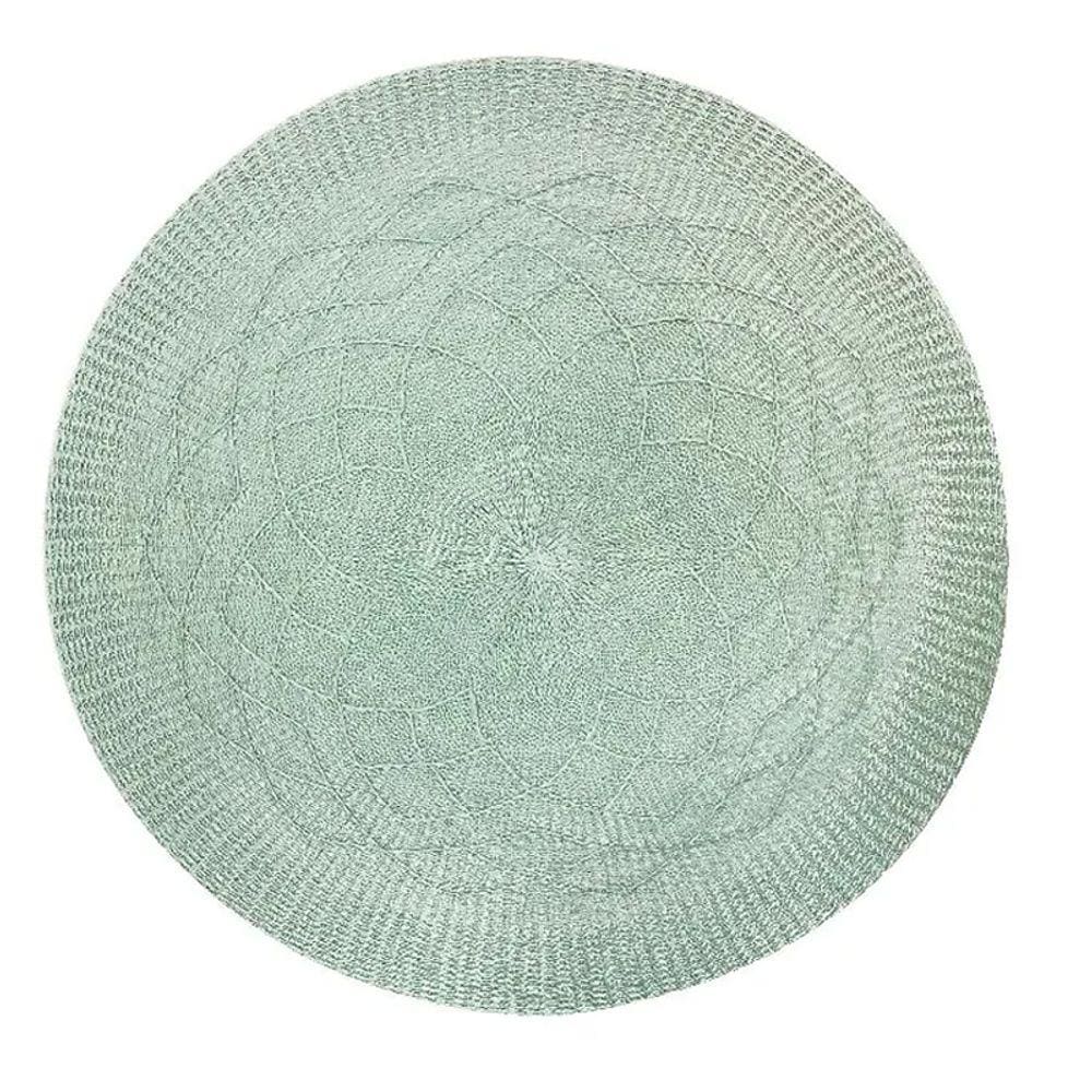 Jogo Americano Redondo Crochet Verde Menta 38cm 812100134 - Yoi