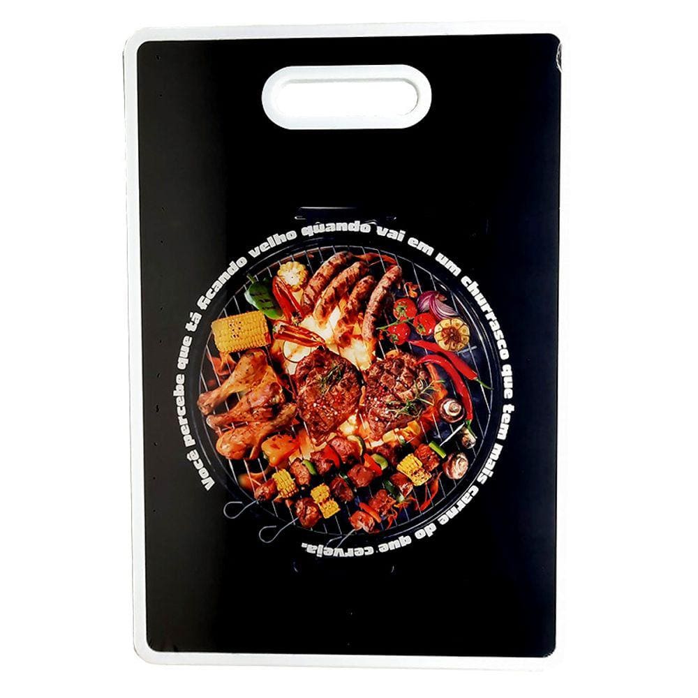 Tábua para Churrasco em Plástico Grelha Preta 42,5cm FXH-588 - Homeflex